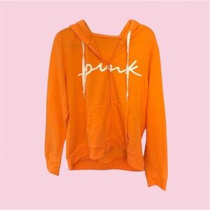 Orange PINK Zip-Up Hoodie - Size XL